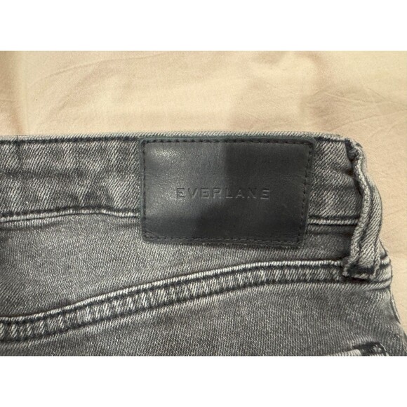 Everlane Womens 27 Regular Gray Denim Stretch The High Rise Straight Jeans Zip - Picture 9 of 10